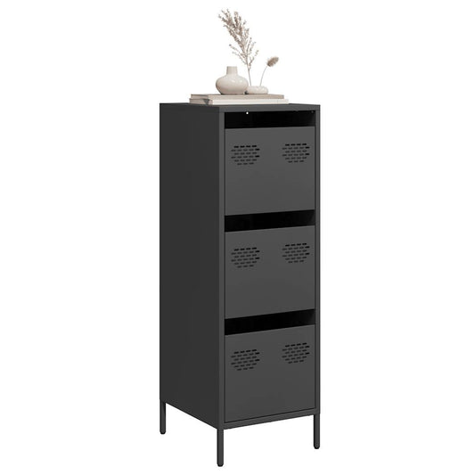 Credenza Nera 39x35x103,5 cm in Acciaio - homemem39
