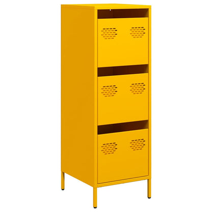 Credenza Giallo Senape 39x35x103,5 cm in Acciaio - homemem39
