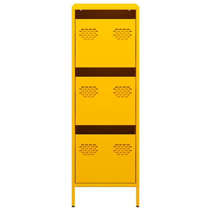 Credenza Giallo Senape 39x35x103,5 cm in Acciaio - homemem39