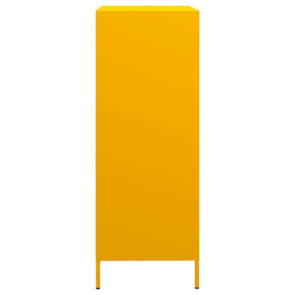 Credenza Giallo Senape 39x35x103,5 cm in Acciaio - homemem39