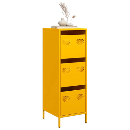 Credenza Giallo Senape 39x35x103,5 cm in Acciaio - homemem39