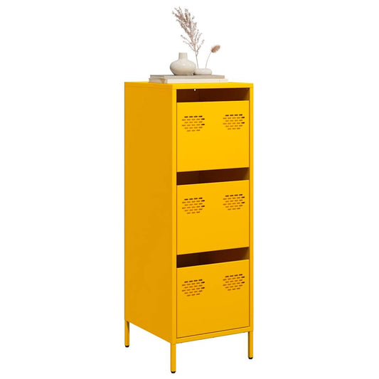 Credenza Giallo Senape 39x35x103,5 cm in Acciaio - homemem39