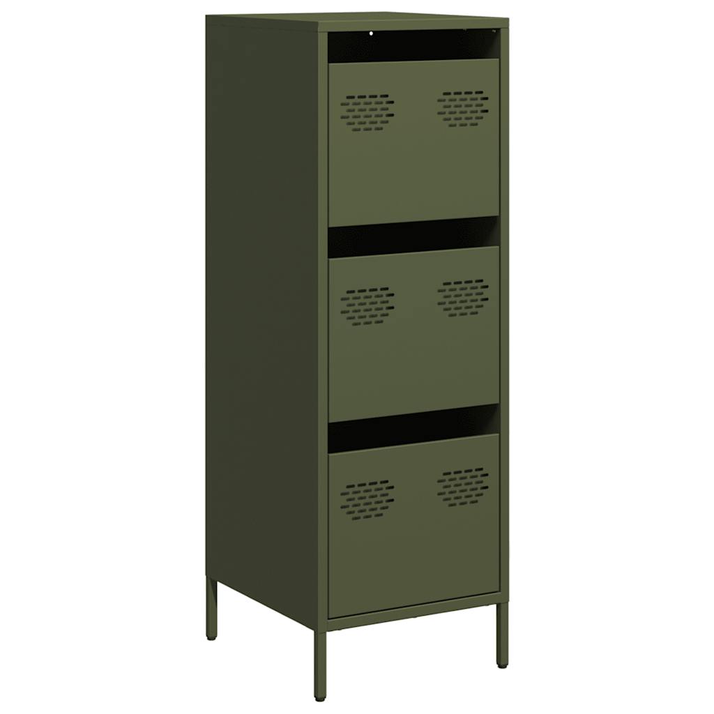 Credenza Verde Oliva 39x35x103,5 cm in Acciaio - homemem39