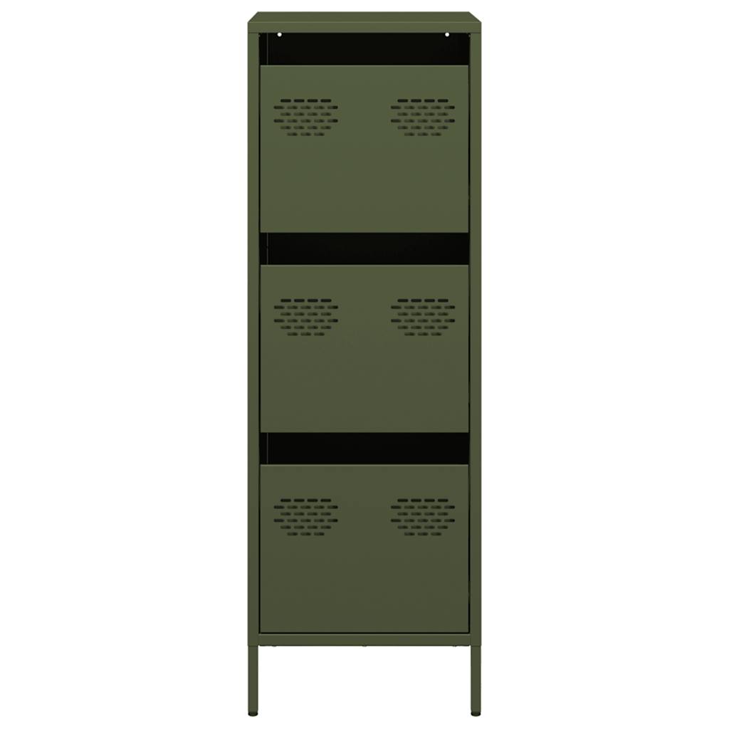 Credenza Verde Oliva 39x35x103,5 cm in Acciaio - homemem39