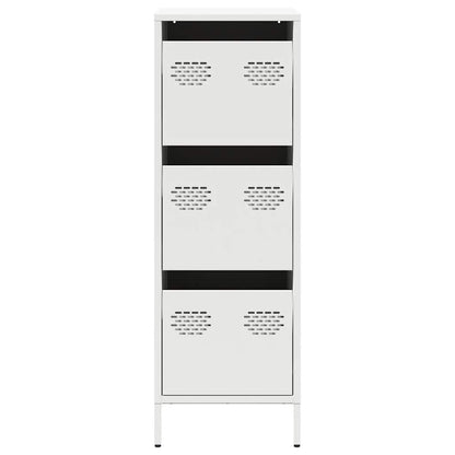 Credenza Bianca 39x35x103,5 cm in Acciaio - homemem39