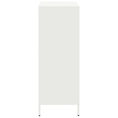 Credenza Bianca 39x35x103,5 cm in Acciaio - homemem39