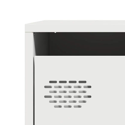 Credenza Bianca 39x35x103,5 cm in Acciaio - homemem39