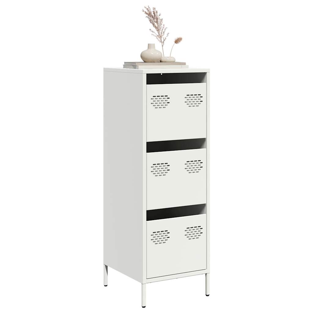 Credenza Bianca 39x35x103,5 cm in Acciaio - homemem39