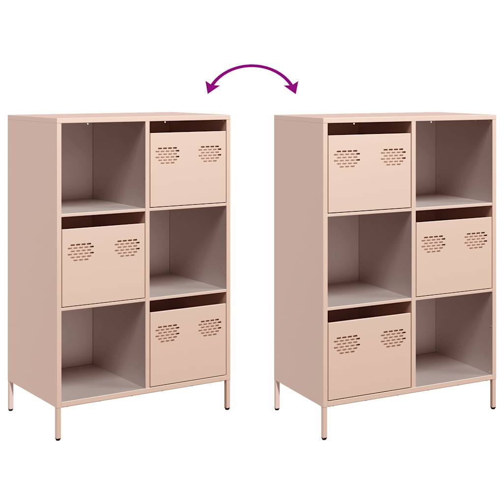 Credenza Rosa 68x39x103,5 cm in Acciaio - homemem39