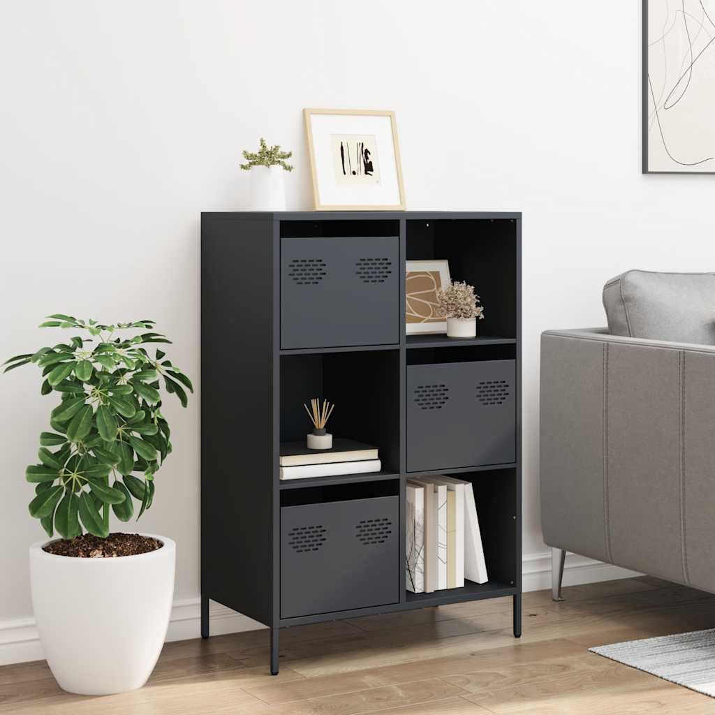 Credenza Antracite 68x39x103,5 cm Acciaio - homemem39