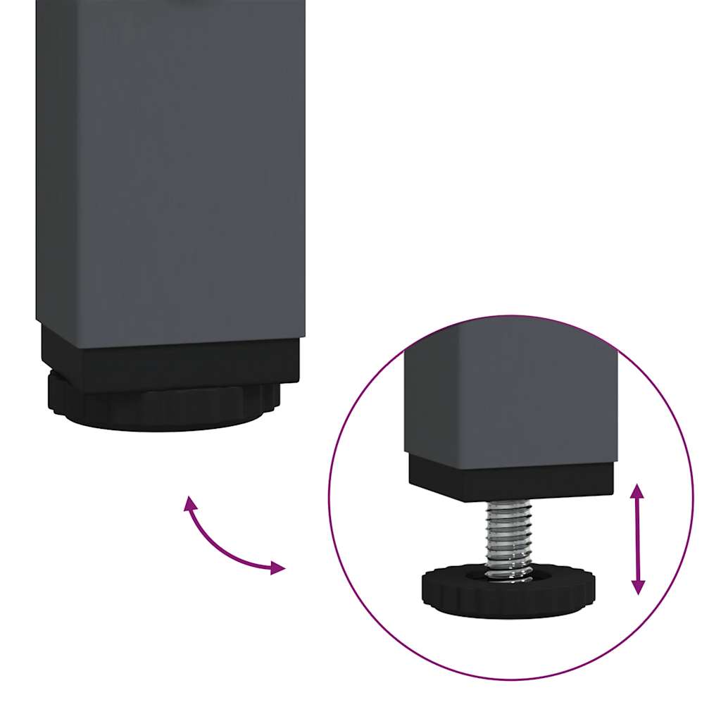 Credenza Antracite 68x39x103,5 cm Acciaio - homemem39