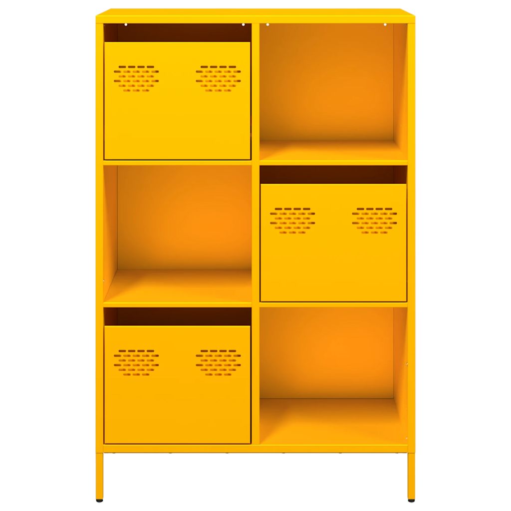 Credenza Giallo Senape 68x39x103,5 cm in Acciaio - homemem39