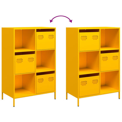 Credenza Giallo Senape 68x39x103,5 cm in Acciaio - homemem39