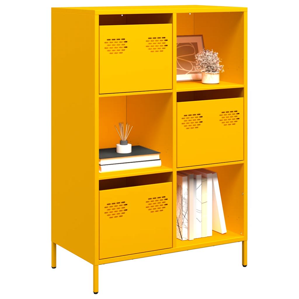 Credenza Giallo Senape 68x39x103,5 cm in Acciaio - homemem39