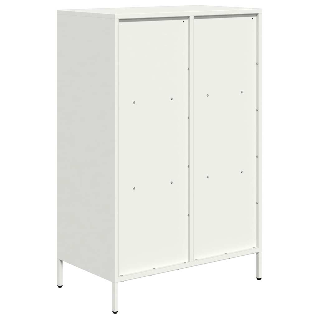 Credenza Bianca 68x39x103,5 cm in Acciaio - homemem39