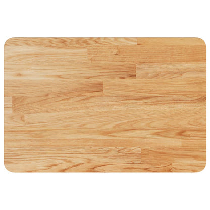 Ripiano a Parete per Lavabo in Acciaio e Massello di Rovere | homemem39
