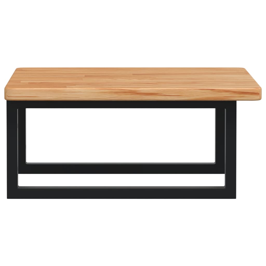 Ripiano a Parete per Lavabo in Acciaio e Massello di Rovere | homemem39
