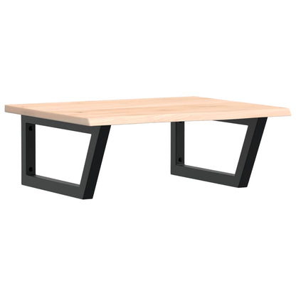 Ripiano a Parete per Lavabo in Acciaio e Massello di Rovere | homemem39
