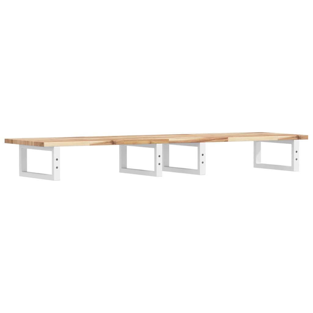 Ripiano a Parete per Lavabo in Acciaio e Massello di Acacia | homemem39