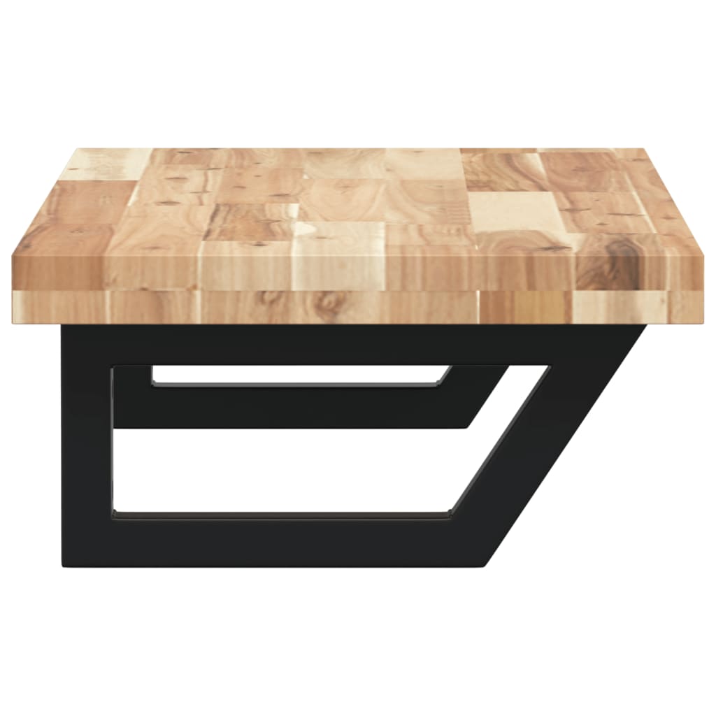 Ripiano a Parete per Lavabo in Acciaio e Massello di Acacia | homemem39