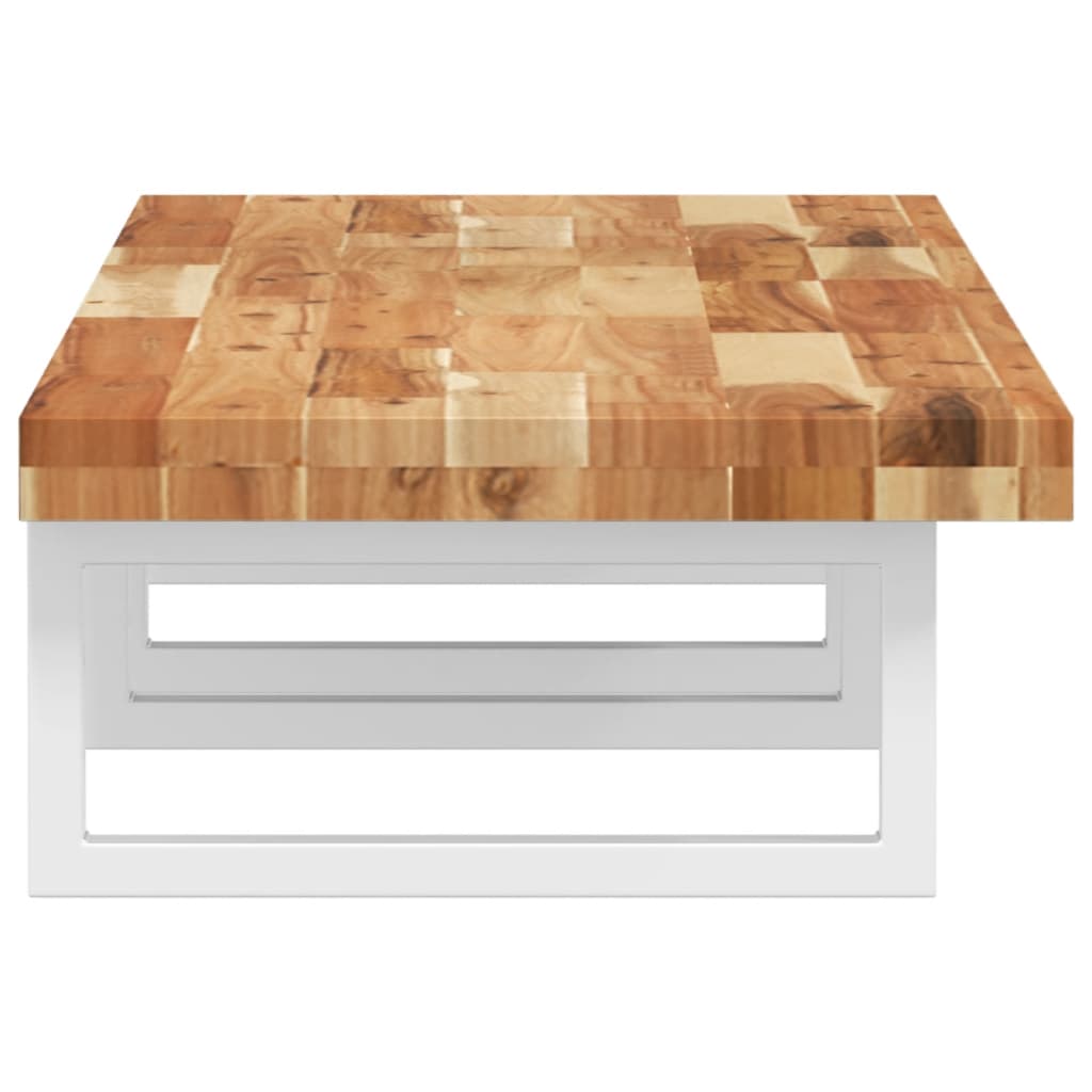 Ripiano a Parete per Lavabo in Acciaio e Massello di Acacia | homemem39