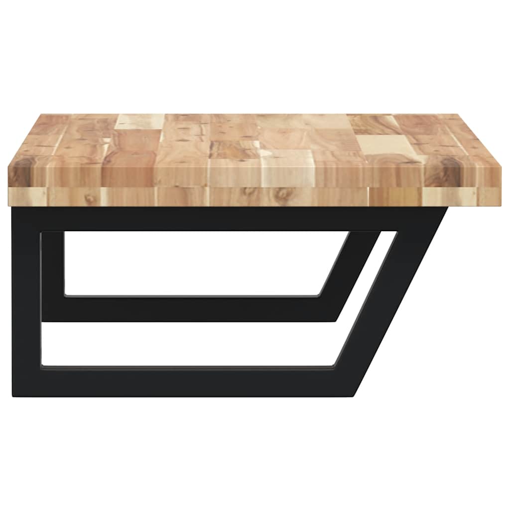 Ripiano a Parete per Lavabo in Acciaio e Massello di Acacia | homemem39