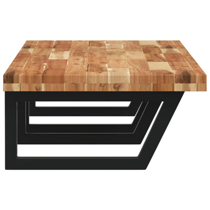 Ripiano a Parete per Lavabo in Acciaio e Massello di Acacia | homemem39