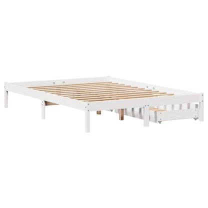 Letto senza Materasso Bianco 120x200 cm Legno Massello di Pino | homemem39