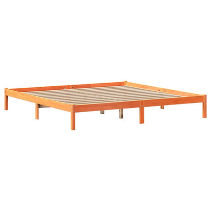 Letto senza Materasso Marrone Cera 180x200 cm in Legno di Pino