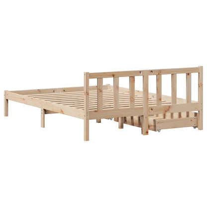 Letto senza Materasso 120x200 cm in Legno Massello di Pino