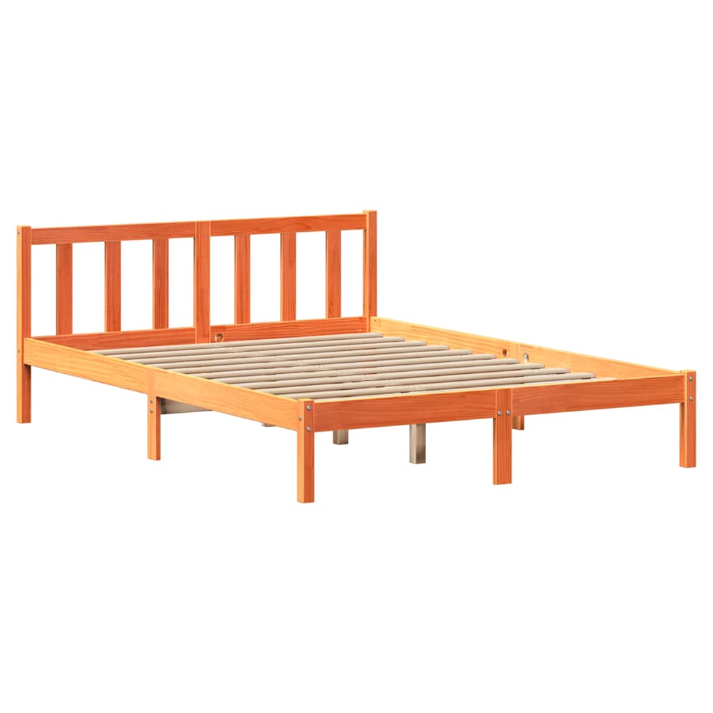 Letto senza Materasso Marrone Cera 160x200 cm in Legno di Pino