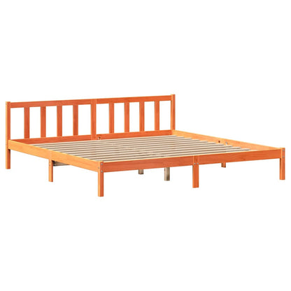 Letto senza Materasso Marrone Cera 180x200 cm in Legno di Pino