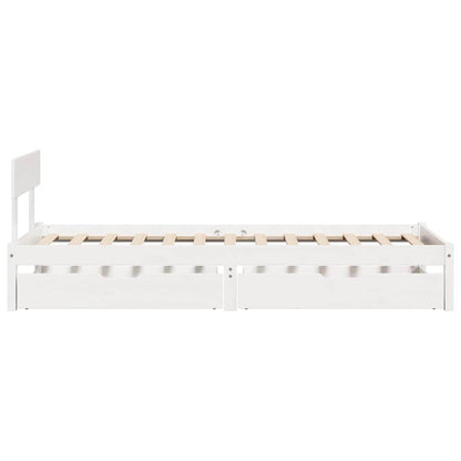 Letto senza Materasso Bianco 90x200 cm Legno Massello di Pino | homemem39