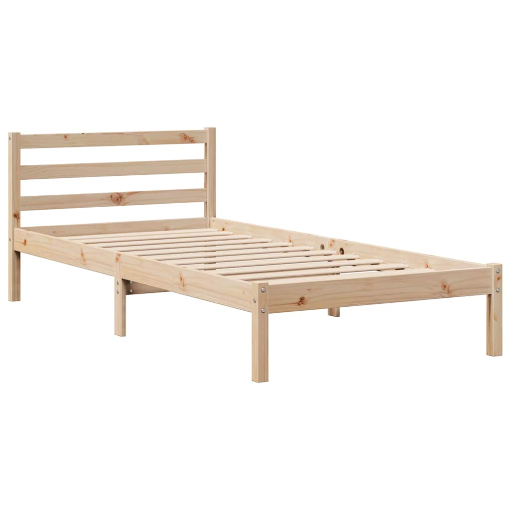 Letto senza Materasso 75x190 cm in Legno Massello Pino