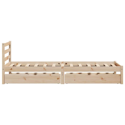 Giroletto senza Materasso 100x200 cm in Legno Massello di Pino