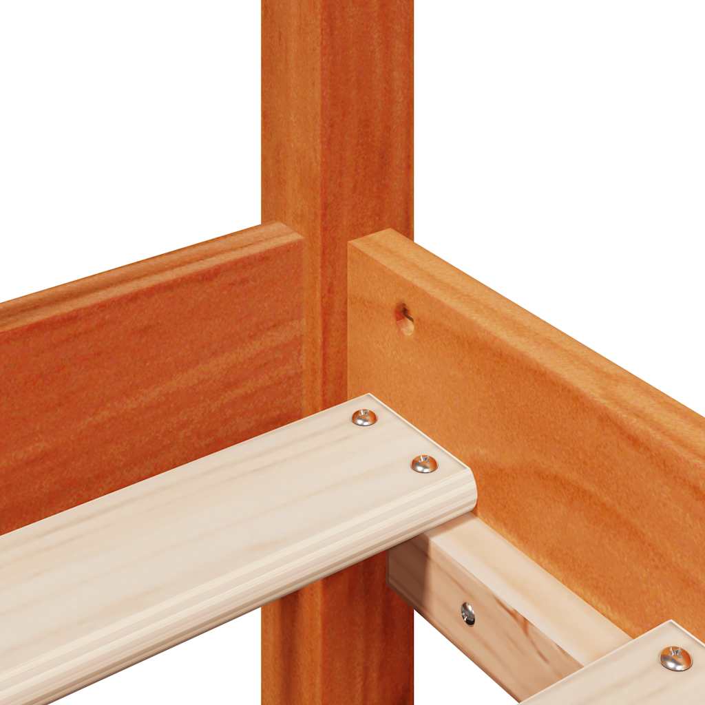 Letto senza Materasso Marrone Cera 90x190 cm in Legno di Pino | homemem39