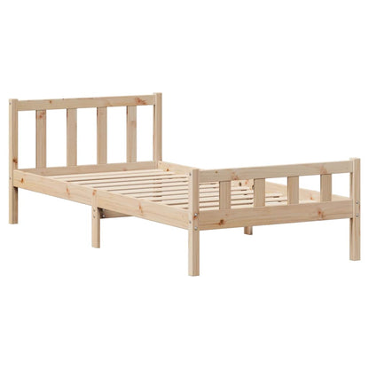 Giroletto senza Materasso 100x200 cm in Legno Massello di Pino