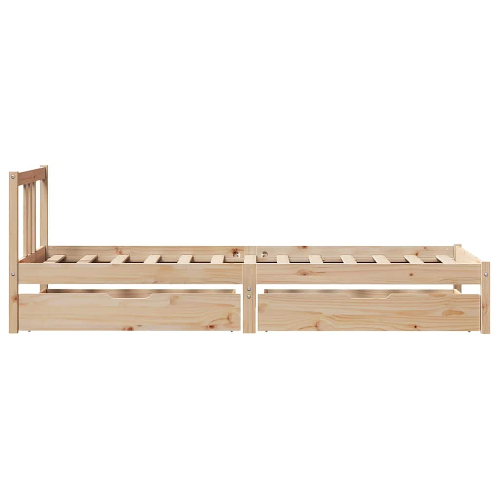 Letto senza Materasso 90x190 cm in Legno Massello di Pino