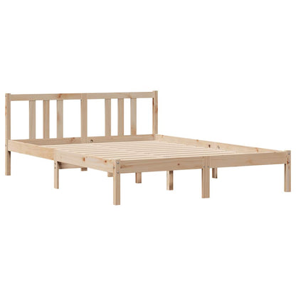 Letto senza Materasso 135x190 cm in Legno Massello di Pino