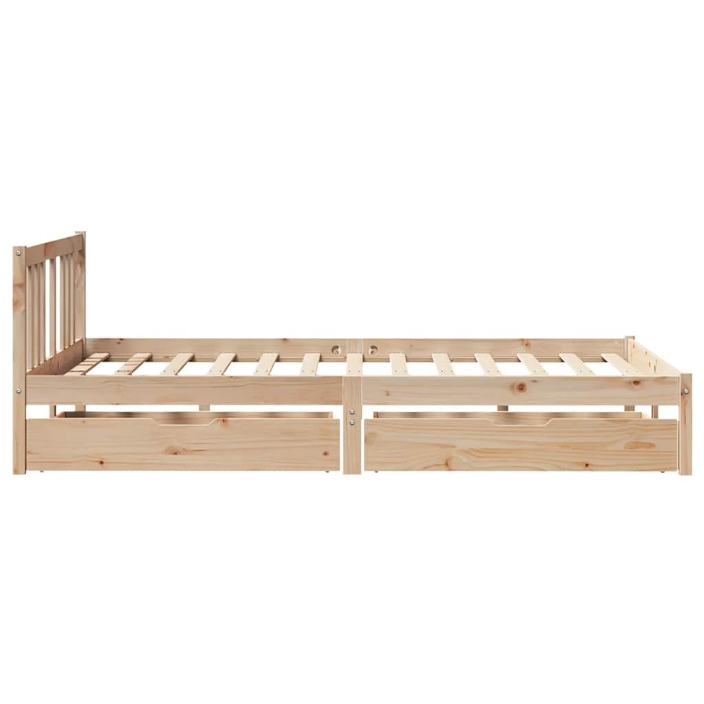 Letto senza Materasso 120x200 cm in Legno Massello di Pino