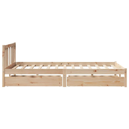 Letto senza Materasso 120x200 cm in Legno Massello di Pino