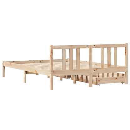 Letto senza Materasso 120x200 cm in Legno Massello di Pino