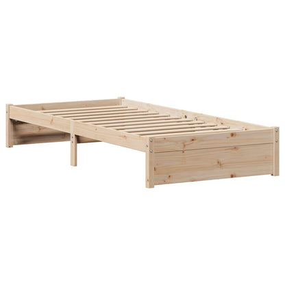 Letto senza Materasso 90x200 cm in Legno Massello di Pino