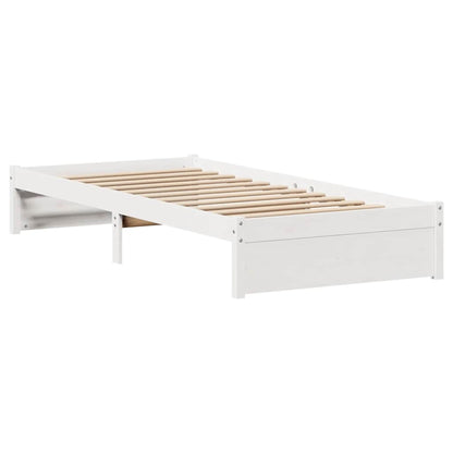 Letto senza Materasso Bianco 90x200 cm Legno Massello di Pino - homemem39