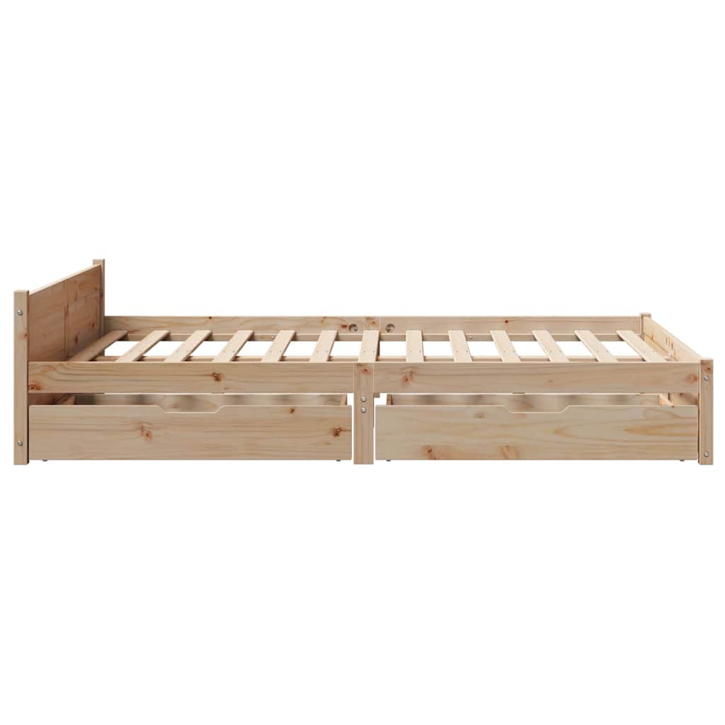 Letto senza Materasso 120x200 cm in Legno Massello di Pino