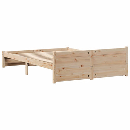 Letto senza Materasso 120x200 cm in Legno Massello di Pino