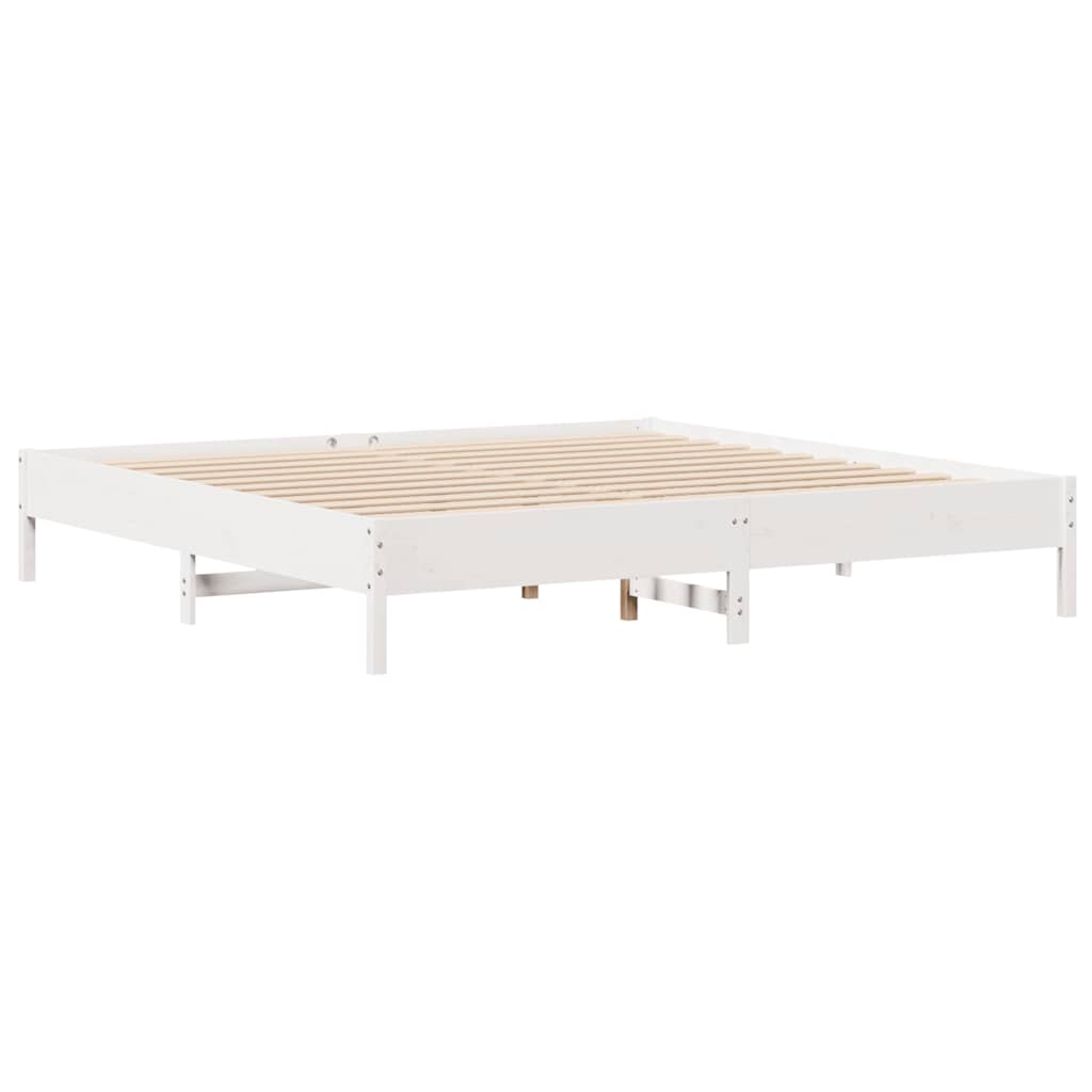 Letto senza Materasso Bianco 180x200 cm Legno Massello di Pino - homemem39