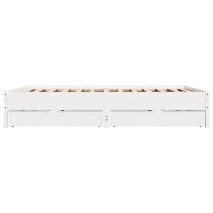 Letto senza Materasso Bianco 180x200 cm Legno Massello di Pino - homemem39