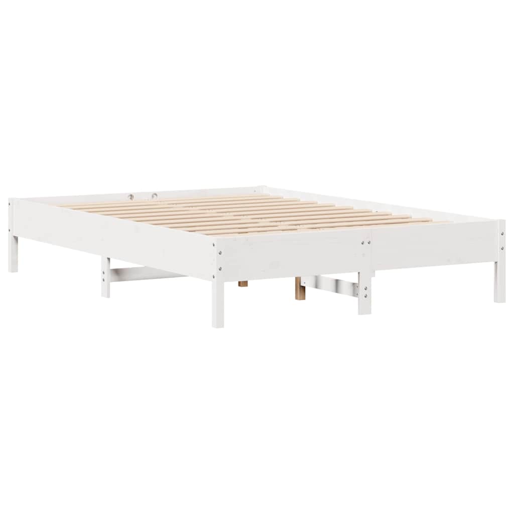 Letto senza Materasso Bianco 140x200 cm Legno Massello di Pino | homemem39