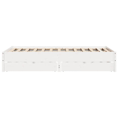 Letto senza Materasso Bianco 140x200 cm Legno Massello di Pino | homemem39